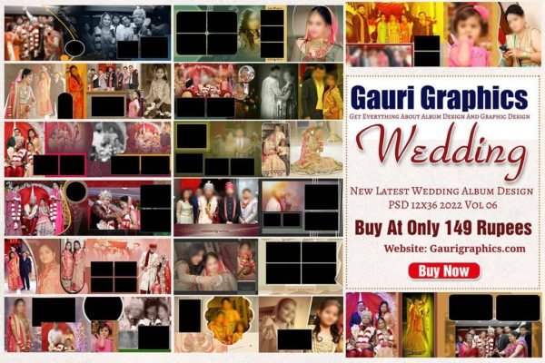 New Latest Wedding Album Design PSD 12x36 2022 Vol 06