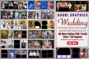 Modern Indian Wedding Album PSD 12x36 2022 06