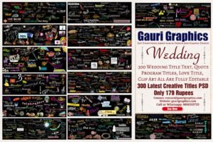 Latest 300 Wedding Titles Quotes Salogan Template PSD
