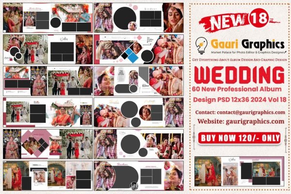 60 New Professional Album Design PSD 12x36 2024 Vol 18