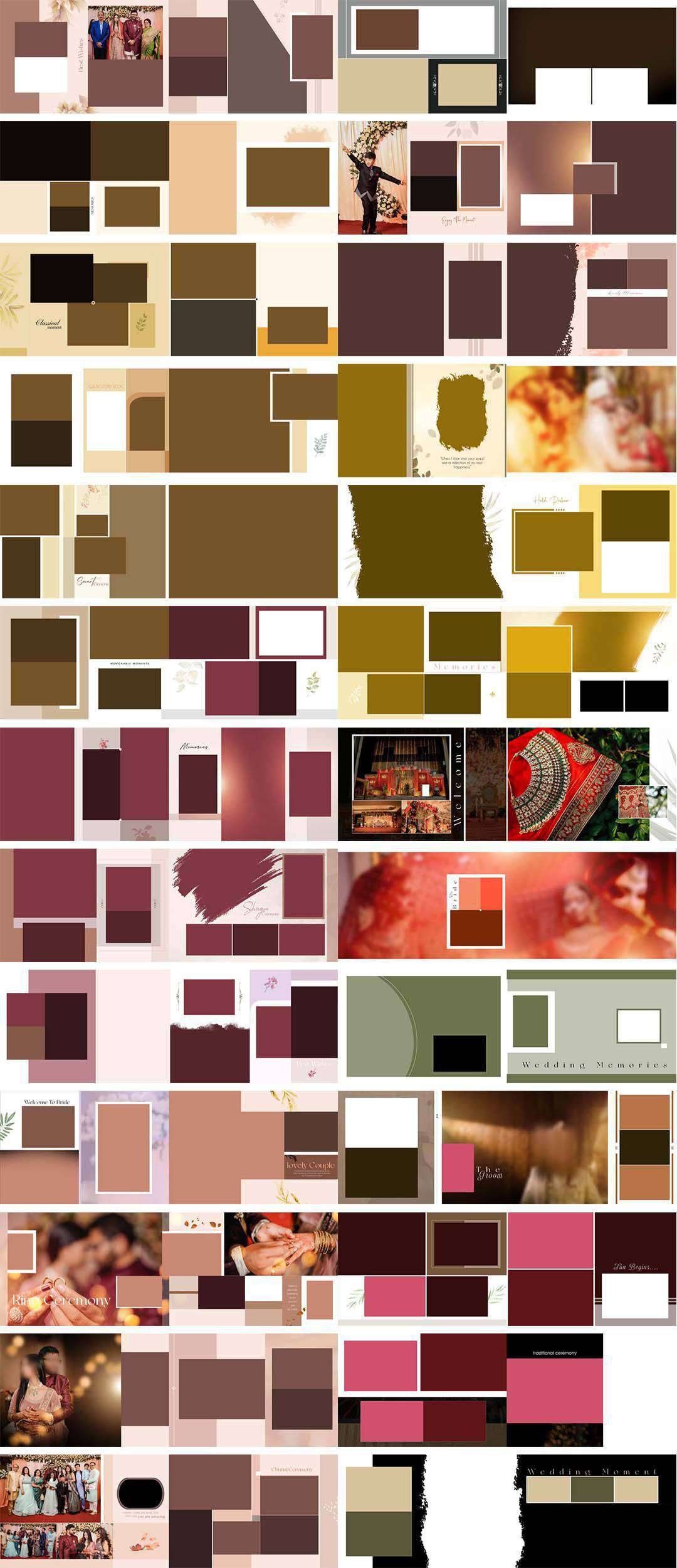 100 Creative Wedding Album Design PSD 12x36 2024 Vol 22