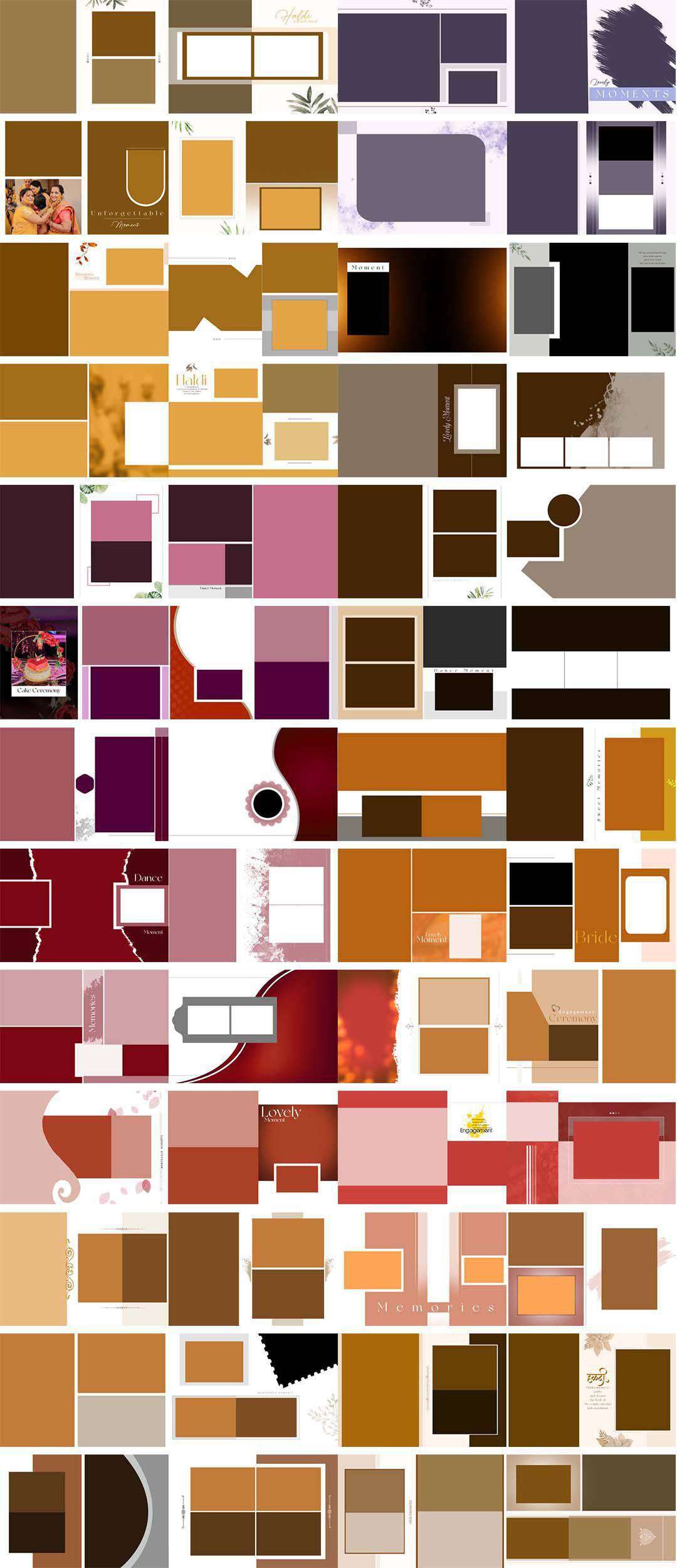 100 Creative Wedding Album Design PSD 12x36 2024 Vol 22