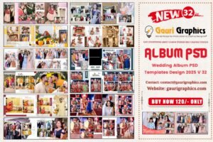 Professional Wedding Album PSD Templates Design 2025 Vol 32