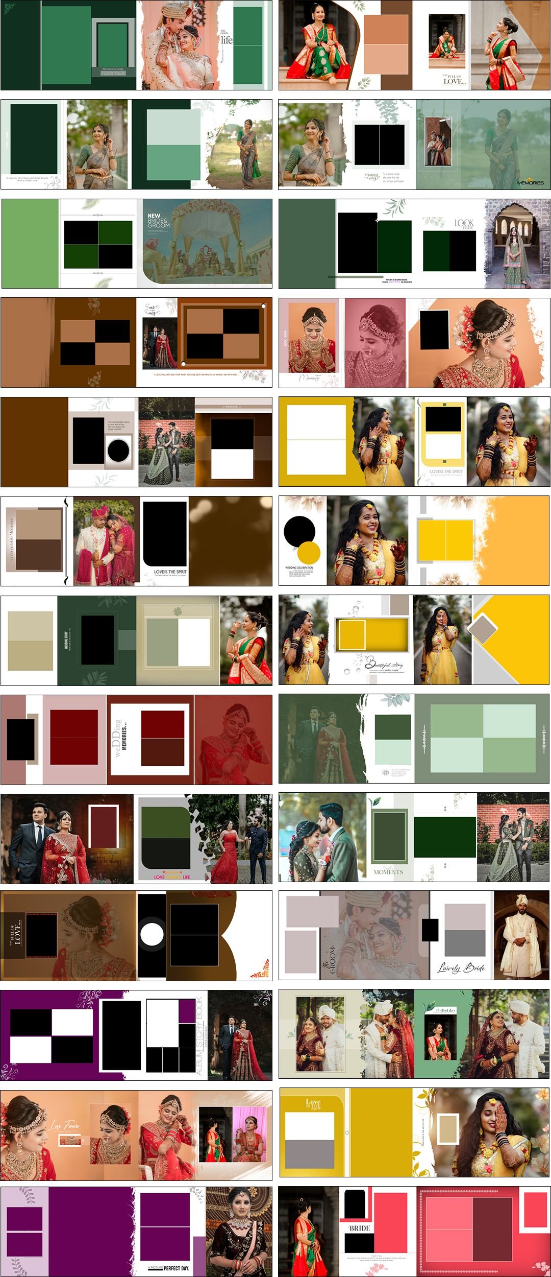 100 Latest Wedding Album Design Psd Template 12x36 2025