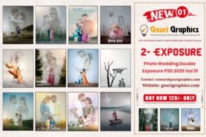 Photo Wedding Double Exposure PSD 2025 Vol 01