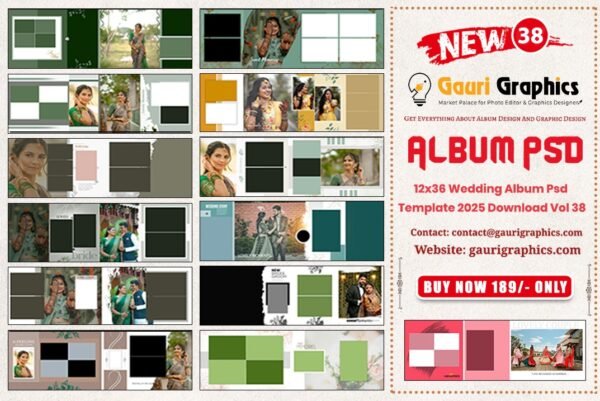 12x36 Wedding Album Psd Template 2025 Download Vol 38