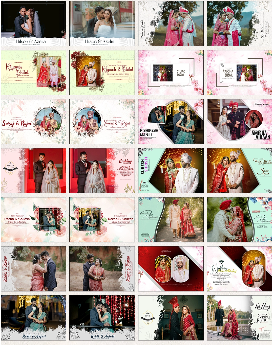 Latest 12x18 Album Design Cover PSD Template Download Vol 04