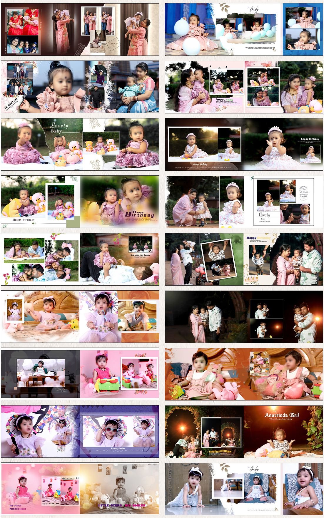Latest Birthday Album PSD 12x36 2026 Download Vol 02