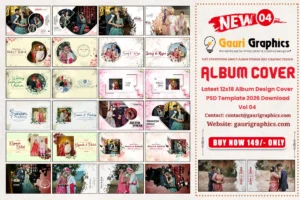 Latest 12x18 Album Design Cover PSD Template Download Vol 04