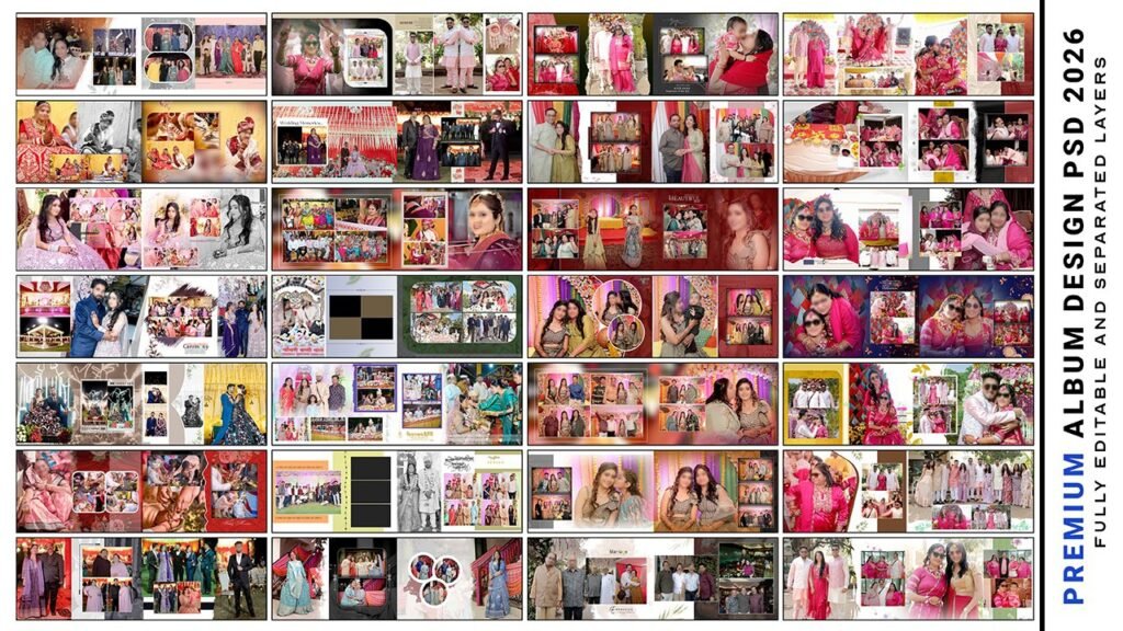 Wedding Album Design PSD - All Type Of Weding Album PSD Like 12x36 album psd, 14x40 album psd, 14x40 album psd, 20x30 wedding album psd, 18x24 album psd 