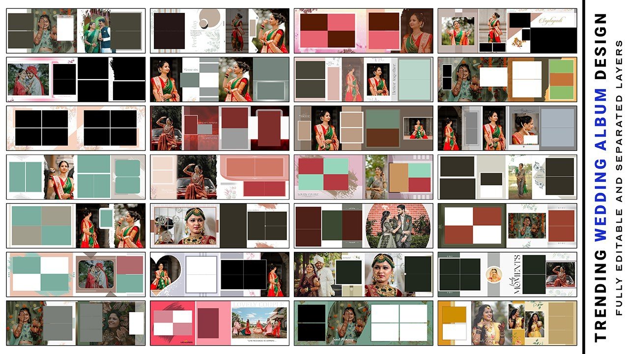 Wedding Album Design PSD - All Type Of Weding Album PSD Like 12x36 album psd, 14x40 album psd, 14x40 album psd, 20x30 wedding album psd, 18x24 album psd 